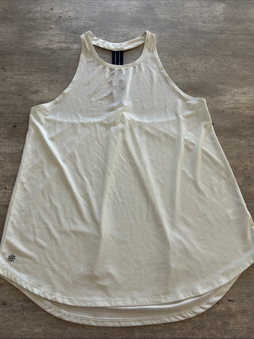 Athleta Cream A-Line Racerback Tank size M